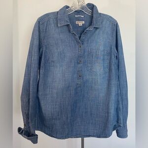 Merona Chambray Denim Shirt, M